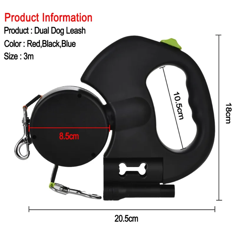 TwinGrip Retractable Leash
